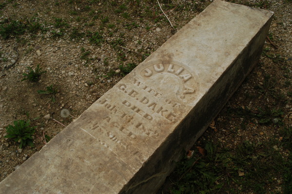 Oakland Cemetery, Woodstock:Julia A Dake