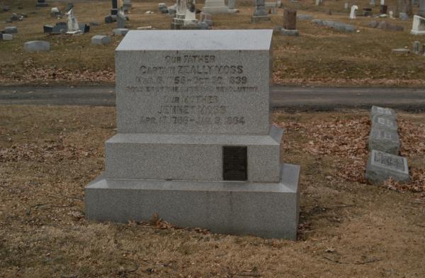 Springdale Cemetery, Peoria:Captain Zeally Moss