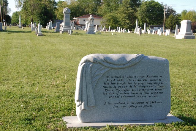 Rushville City Cemetery: Rushville cholera memorial