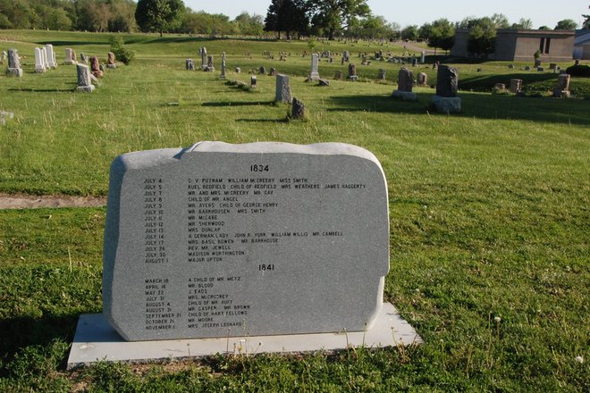 Rushville City Cemetery: Rushville cholera memorial