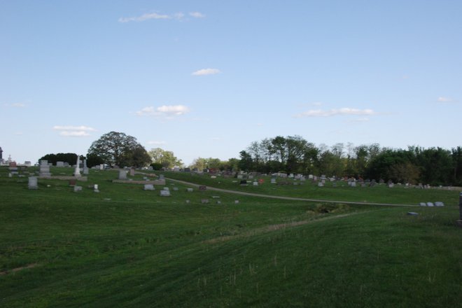 Rushville City Cemetery: View South from Mausoleum