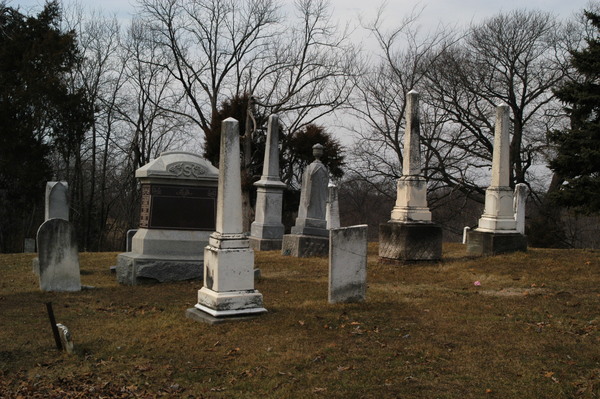 Democratic and Republican Cemeteries of Carlock: Marble shafts
