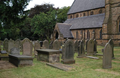 Churchyard of St. George's Church, Poynton in Cheshire County, England