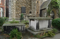 Churchyard of St. Mary Lambeth in Greater London County, England