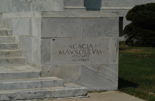 Acacia Park Cemetery and Mausoleum:Dedication