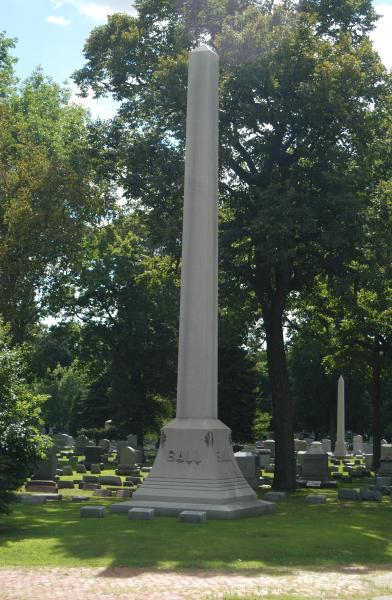 Ball obelisk: Forest Home Cemetery