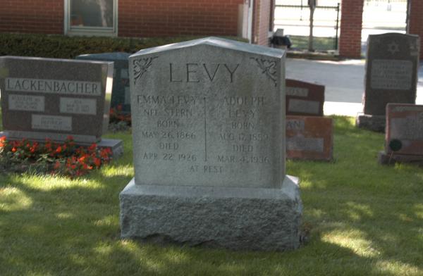New Light Cemetery:Adolph and Emma Levy