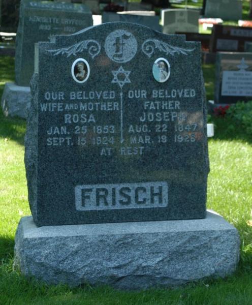 New Light Cemetery:Joseph and Rosa Frisch