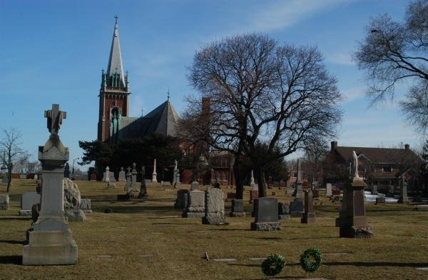 St. Henry Catholic Cemetery:view from behind