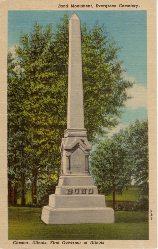 Evergreen Cemetery, Chester:Governor Shadrach Bond