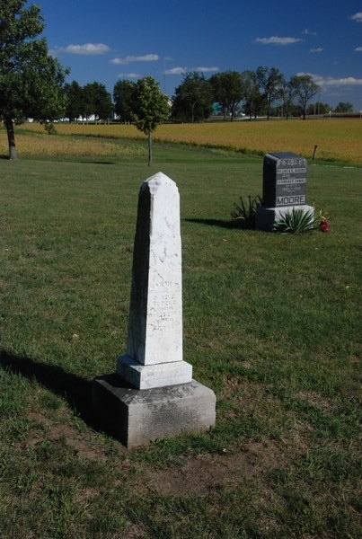 Graveyards of Carlock: pointed monument
